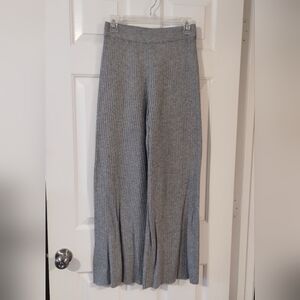 The Drop Grey Ribbed Wide Leg Lounge Pants
